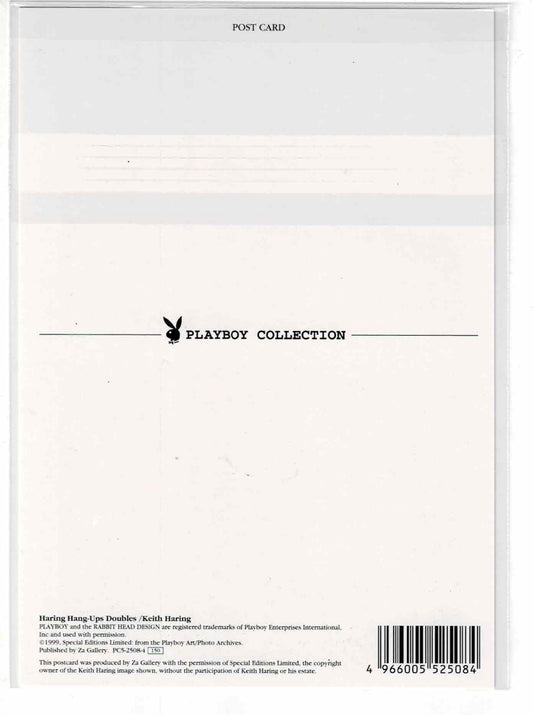Keith Haring Playboy Collection Postcard 1999 Haring Hang-Ups Doubles NOS Sleeve