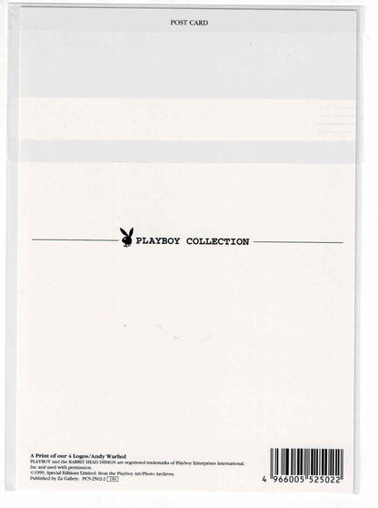 Andy Warhol Playboy Collection Postcard 1999 A Print of Our 4 Logos NOS Sleeve