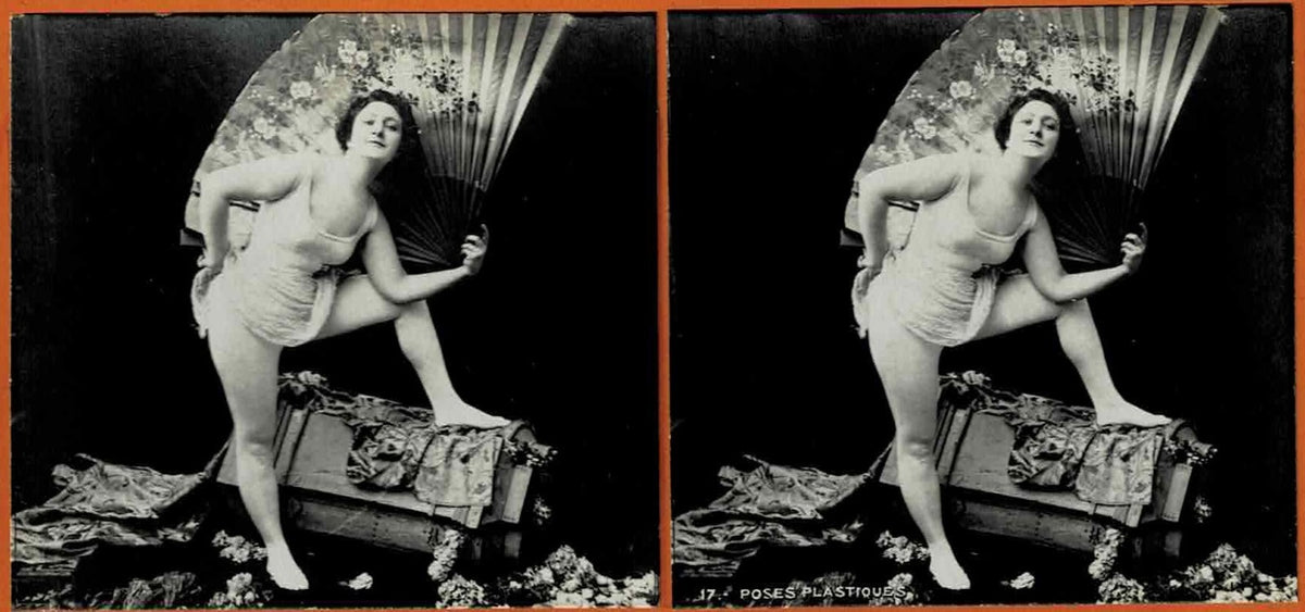 Antique French Stereoview Poses Plastiques Nude Figure Study 6 Card Lot S.I.P.