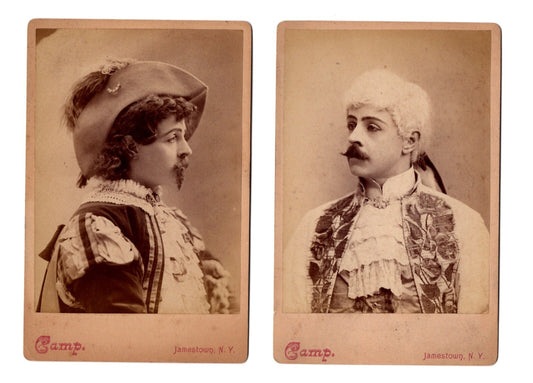 Antique Original FRANK HOLLAND Stage Actor Cabinet Card Photo Camp's New York US