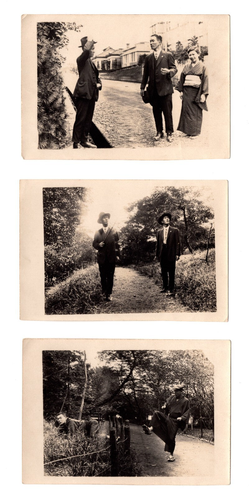 Antique Original 3pcs Photomontage Surrealism Surrealisme Japanese Photo Rare