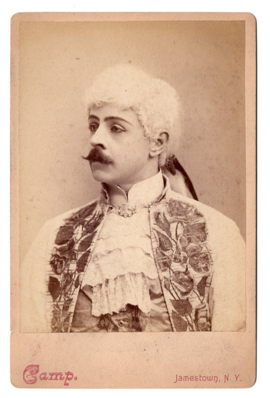 Antique Original FRANK HOLLAND Stage Actor Cabinet Card Photo Camp's New York US