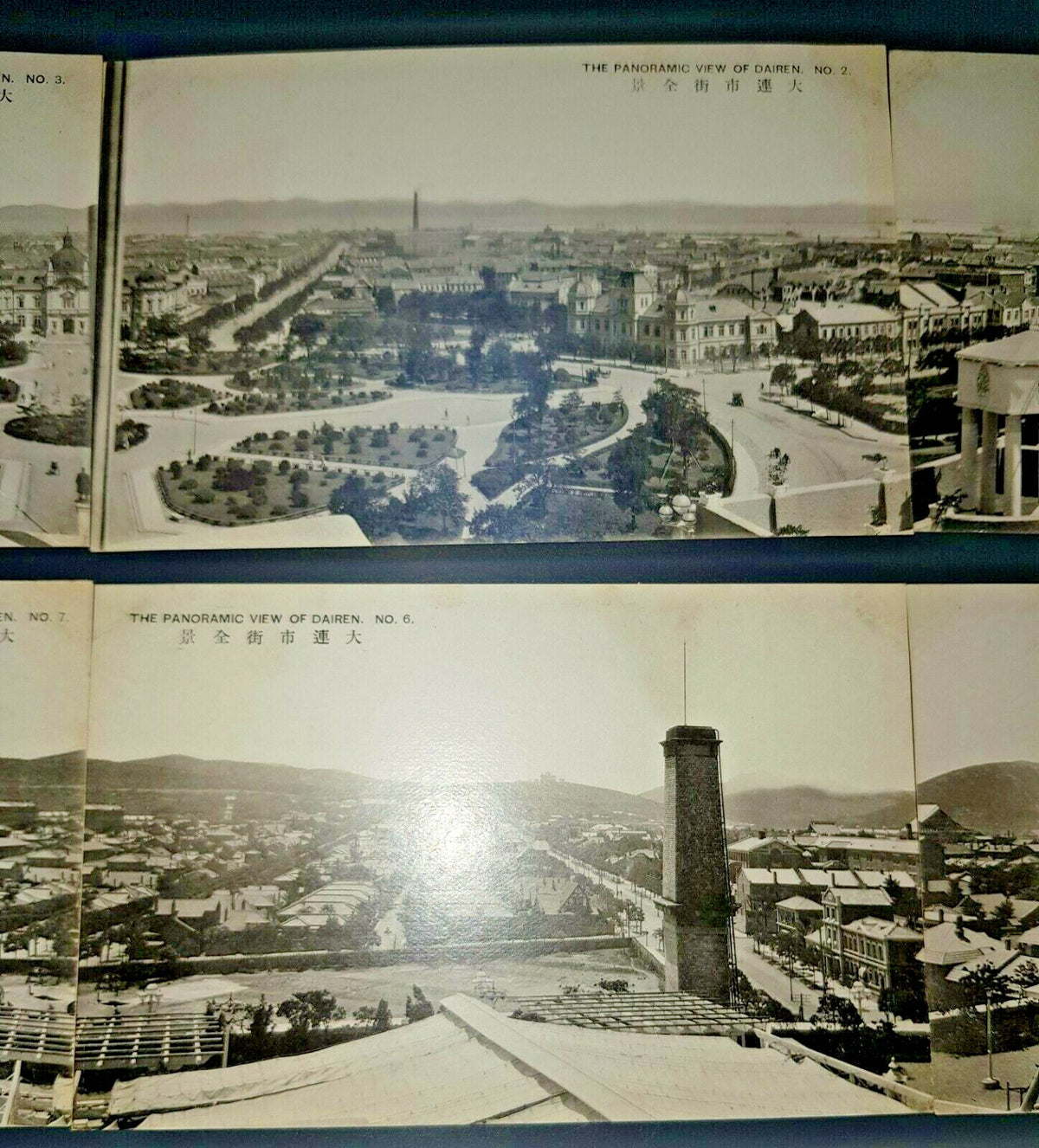 RARE CHINA DALIAN PANORAMA The Panoramic View of Dairen Japanese Post Cards Lot